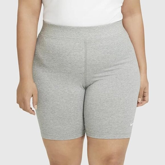 Nike Womens Plus Size Essential Bike LBR Shorts DC6949-063 Gray Size 3XL XXL - Picture 3 of 5